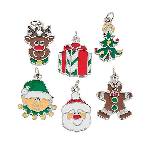 Fun Express Happy Holidays Enamel Charms (3 Dz.) - Christmas Decorations