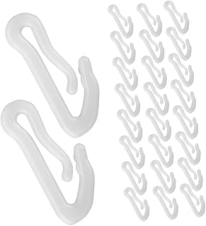 50pcs White Plastic Greenhouse Hook Clips for Film and Netting