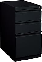 Vista 1 de WorkPro Archivador de pedestal móvil vertical de 23 "D con 3 cajones tamaño carta, metal, negro