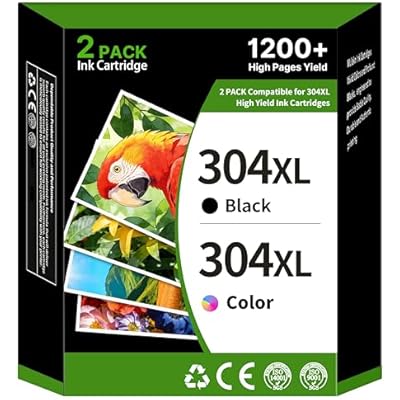 SHEENGO 304XL Ink Cartridges Combo Pack Compatible for HP 304 304XL Ink Cartridges Black and Colour Compatible with HP Envy 5010 5020 5032 5030 5000 DeskJet 3760 3762 2600 2620 2630 2633 3720