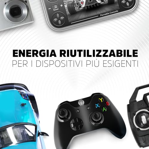 Energizer Recharge Extreme - Batterie Ricaricabili Aaa (Confezione Da 4) - Pile 800 Mah Nimh - Pronte All'uso - Potenza Di Lunga Durata - 100% Imballaggio Riciclabile Privo Di Plastica - 4