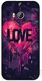 Coque en plastique rigide compatible avec Htc One M8,Design love