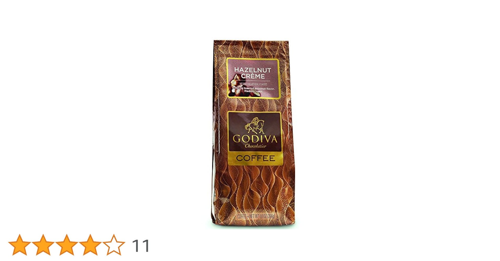 GODIVA HAZELNUT CREME グラウンドコーヒー 10oz Cafe Godiva Hazelnut Creme Grounded Arabica Coffee - 10 Oz