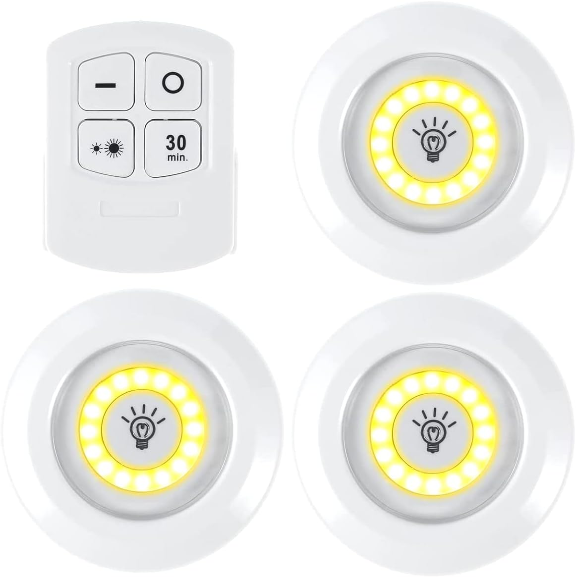 LARGE ARC 3PCS LED Battery Powered LED Lights w/ Remote Control