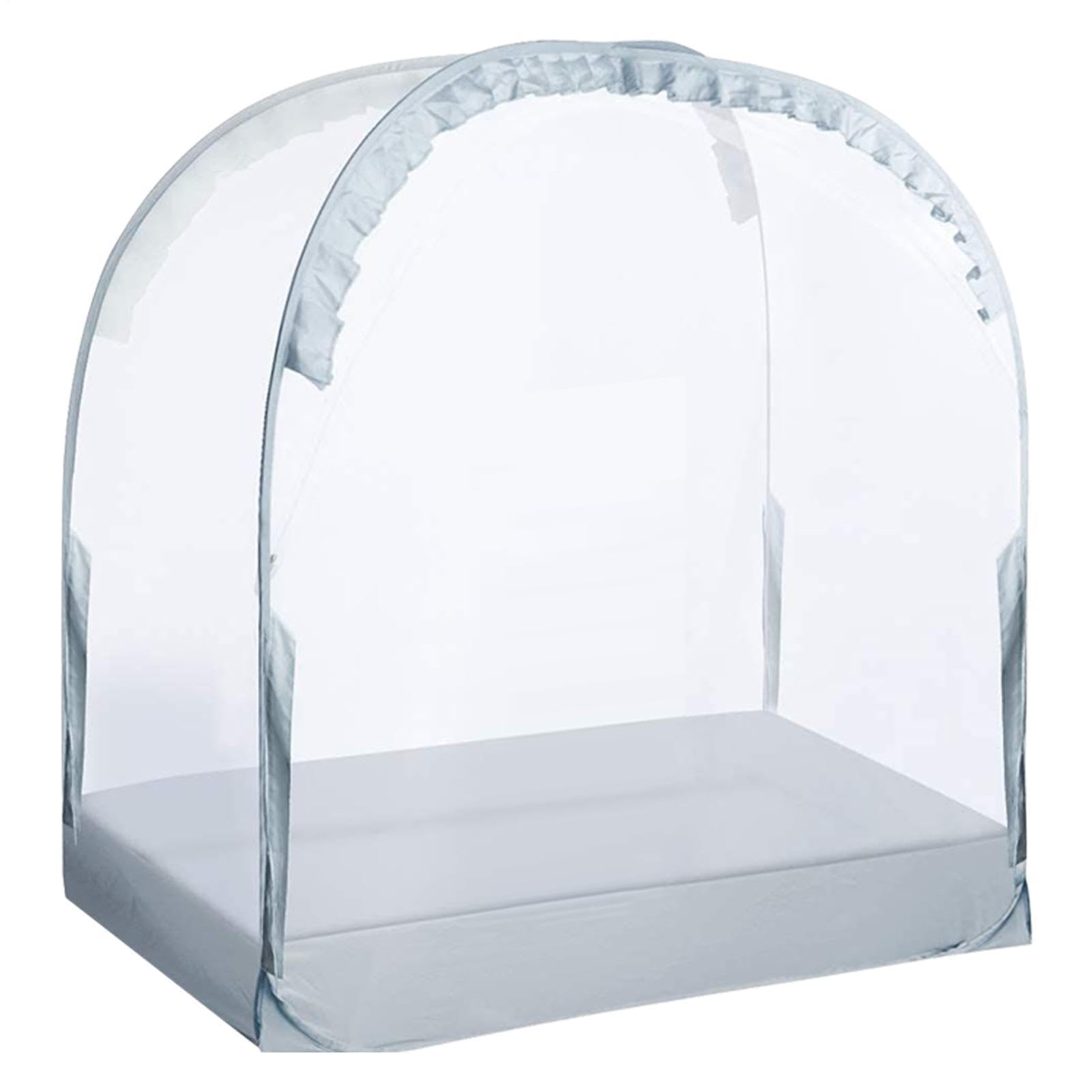 Generico Crib Tent - Pop-up Canopy 55.12 Inches | Breathable Mesh Protection, Easy Installation Steel Wire for Nursery Children Bedroom From Domest, Gray, 9