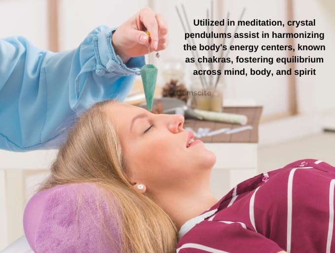 Miniatura 5 de GEMSCITE Lote de 10 piezas de péndulos de piedras preciosas con tablero de péndulo moda poderosa meditación psíquica regalo de éxito psíquico