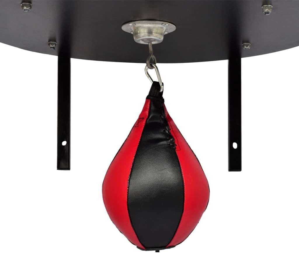 vidaXL Speed Ball Platform Set with Adjustable Wall-Bracket and PVC Punching Bag for MMA, Boxing, Martial Arts Training Equipment, Easy-to-Install, Black