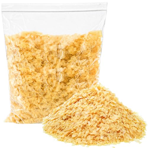 Lawei 1.1 LB/17.6 OZ Blonde Shellac Flakes 500G Pure Shellac Flakes Finish for Furniture Repair Home Wood Metal Craft Decoration Household Painting Supplies Waterproof Finish Light Yellow