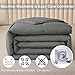 SOULOOOE Oversized King PLus Comforter 128x120 Extra Large King Size Quilts 3 Pieces Lightweight Reversible Down Alternative Bedspreads for All Season with 8 Corner Tabs Blanket Grey
