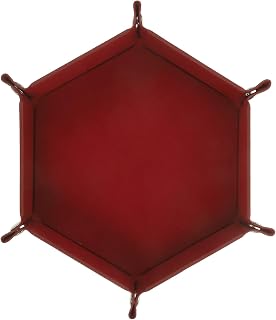 PU Storage Box Hexagonal Folding Dice Tray for Table Games