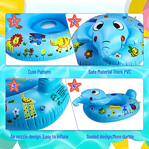 24" 3 Pack Pool Inflatable Floats For Kids, Elephant Tortoise Shark Swim Floats Tube Rings,Swimming Rings For Kids, Fun Animal Floats For Summer Beach Party #TOP3