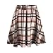 Women's Summer High Waisted Skirts Plaid Tummy Control Pleated Skirt Vintage Athletic Mini Clothes Casual Outfit Pink L