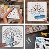 FINGERINSPIRE Celtic Irish Harp Stencil 11.7x8.3 inch Musical Instrument Mylar DIY Art Craft Template Reusable Irish Welsh Knotwork Symbols Washable Wall Stencils for Painting on Wood, Floor, Wall #3