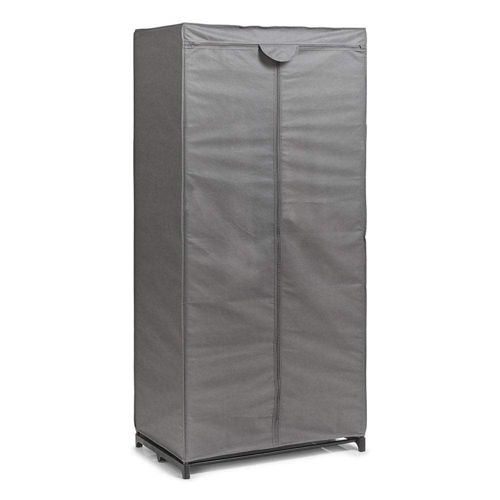 Zeller 14617 Cabinet Textile Métal/Flanelle Gris 75 x 50 x 160 cm