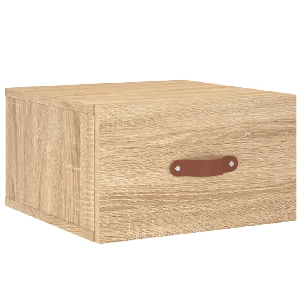Table de chevet murale brillante lot de 2 design flottant pour rangement de petite chambre moderne