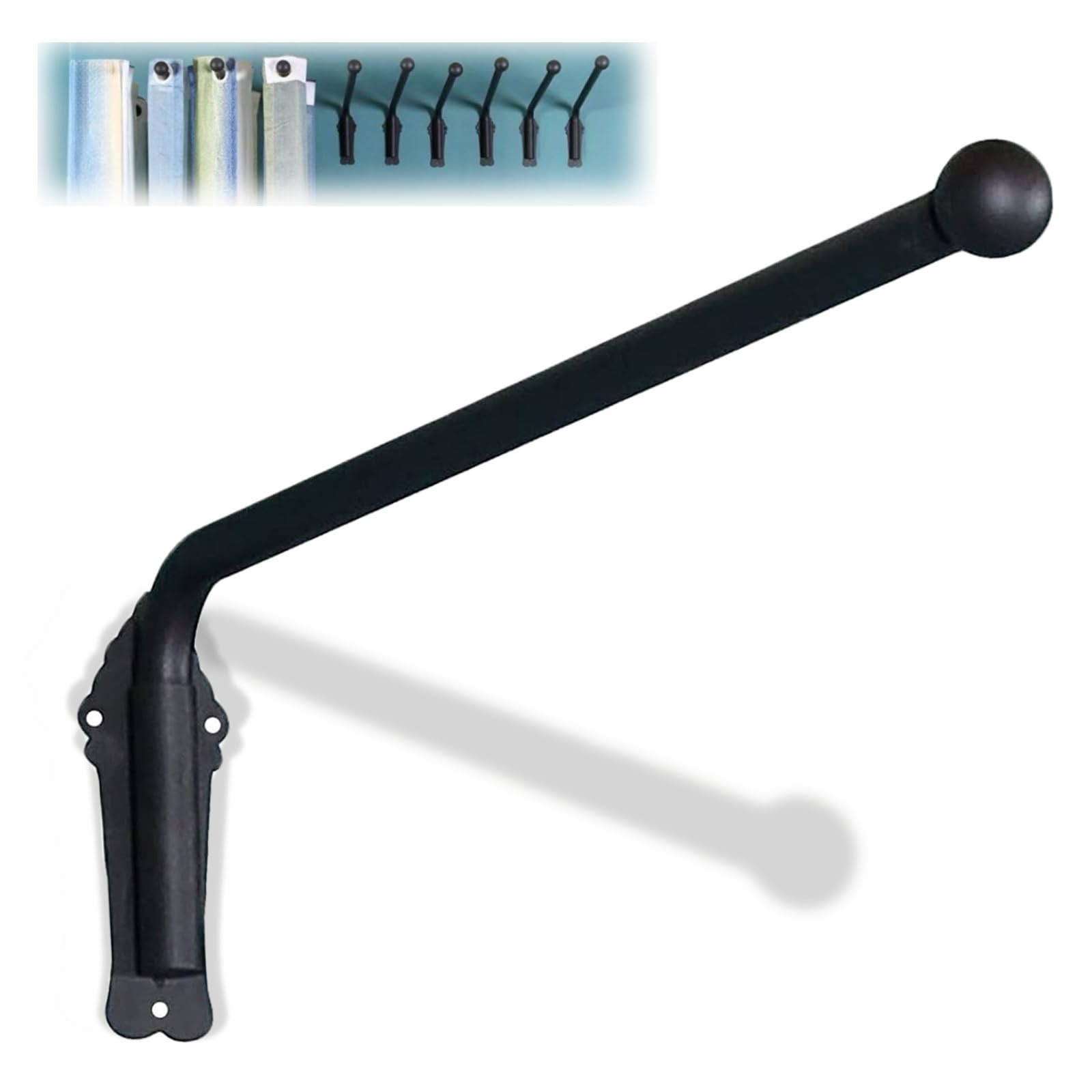 Bastoni per tende resistenti con terminali, supporto per tende da finestra, pannelli laterali e porta d'ingresso in cucina e bagno (dimensioni: 70 cm)