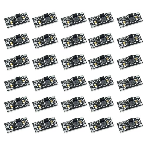 30PCS 1.5A Multi-Function Mini Boost Module Boost Up Board 3.7V to 5V 8V 9V 12V Boost Up Board with LED Indicator for DIY Electronic Voltage Module