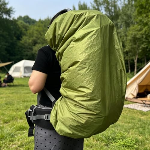 Housse imperméable verte contre la pluie pour sac à dos de camping