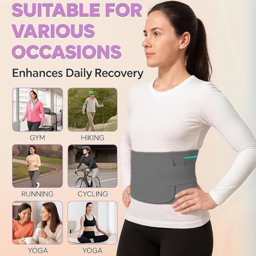 Image of 3-in-1 Postpartum Belt After Delivery - Abdominal Belt for Women Tummy Control | Pregnancy Belts After Delivery | Maternity Belt After C-Section | Abdominal Binder for Post Pregnancy Recovery (Universal) (Grey+)