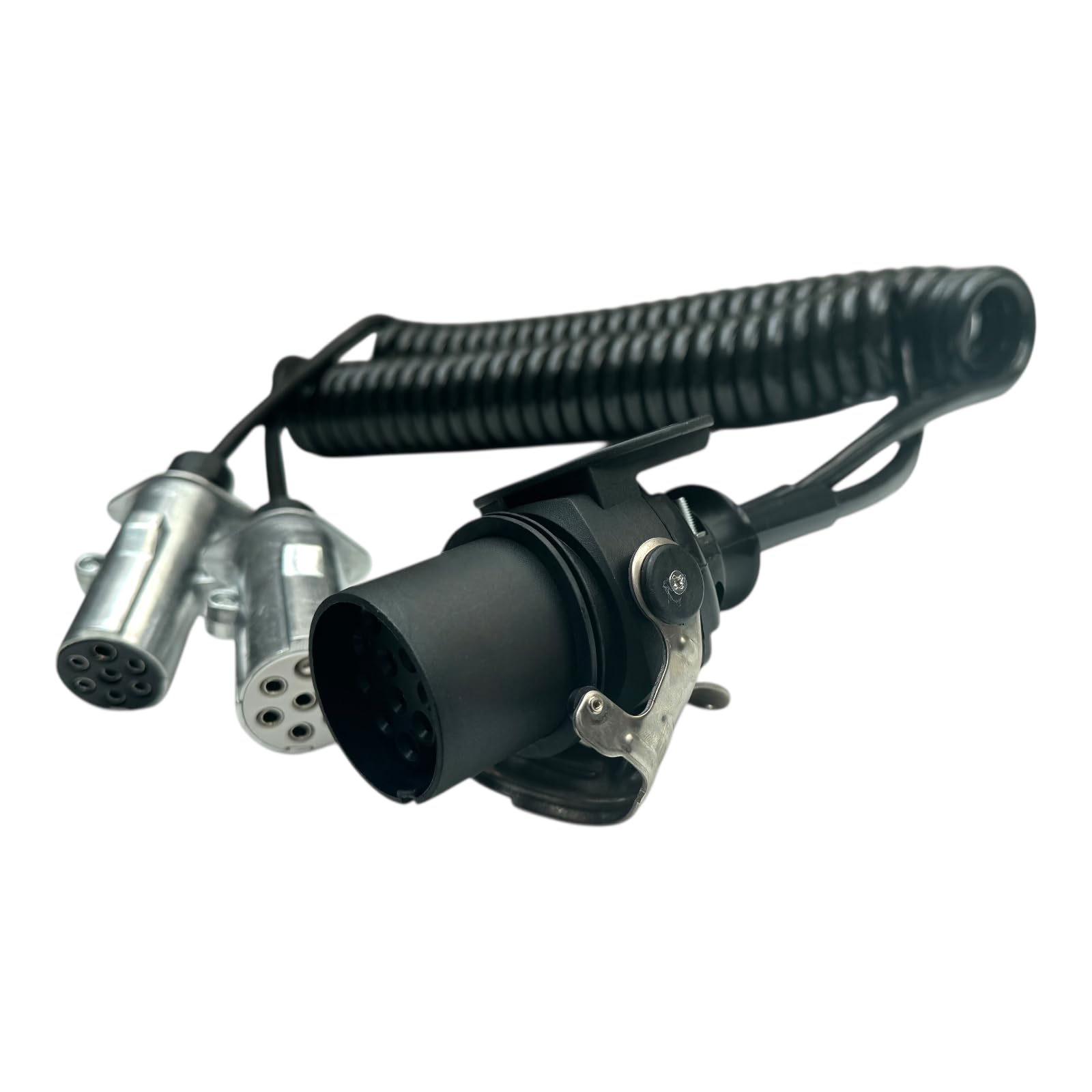 Cable en espiral de 3,8 m, 15 pines a 2 adaptadores de 7 polos de 24 V para camiones NFZ