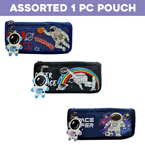 Image of Party Propz Pencil Pouch for Boys - Space Theme Pencil Pouches for Stationary | Aesthetic Pencil Case for College Students | School Pouch for Boys Stylish | Cute Pen Pouch Korean Bag