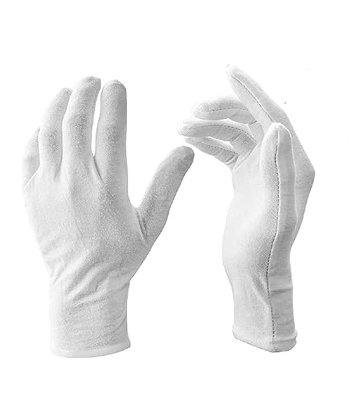harddo  (1 Pair) Cotton Hand Gloves, Re-usable, Washable, to Protect from Fine Dust, Air-Pollution. Free Size