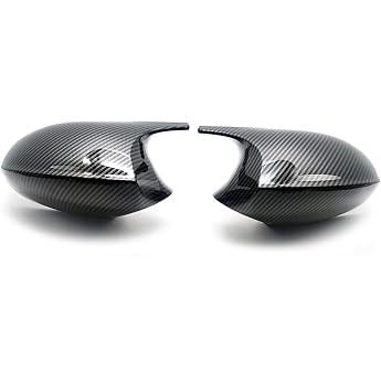 Viviance Car M3 Style ABS Material Rear View Mirror Caps Covers Compatible with BMW E81 E82 E87 E88 E90 E91 2005-2007 E92 E93 2006-2009 - Carbon Fibre Pattern