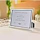 Houstimi Silber A4 Bilderrahmen Zertifikat Rahmen 21x29,7cm Dokumentenrahmen aus Glas Diplom Graduierung Posterrahmen Foto Display Stand für Tischplatte