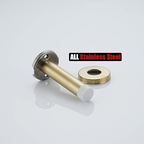 Miniatura 9 de JQK - Tope para puerta dorado, 304 de acero inoxidable de 1mm de espesor con amortiguación de sonido, parachoques de puerta, protector de pared 1