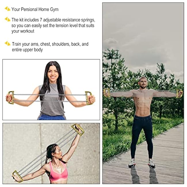 Detachable Chest Expander for Men Training Muscles Strengthen Fitness Home Office Arm 7 Spring Exercise Body Building Workout