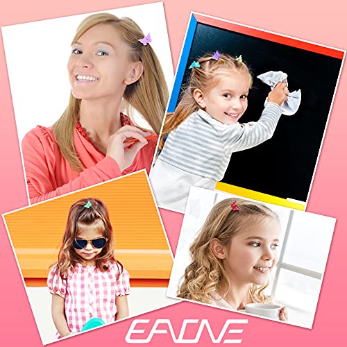 Eaone Butterfly Pastel Mini Cute Clips Hair Accessories For 90S Girls Women With Box Package, Glossy Jelly Colors,50 Pieces #TOP5