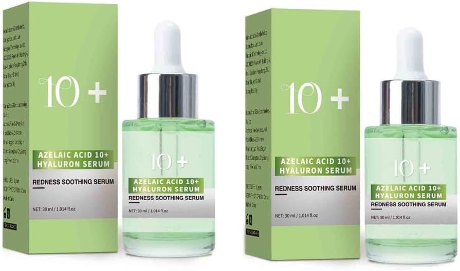 2PCS AZELAIC ACID 10+HYALURON Solution Fade Fine Lines Firming Face Serum Improve Facial Dryness Redness Repair Essence