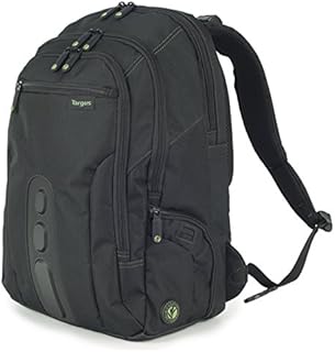 Targus 15.6" Spruce EcoSmart Checkpoint Friendly Backpack, Made From Recycled Bottles, Durable, TSA Friendly, 27L (TBB013EU)