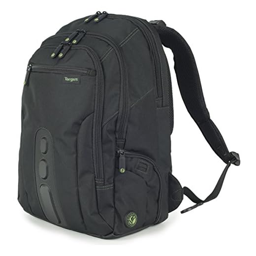 Targus 15.6" Spruce EcoSmart Checkpoint Friendly Backpack, Made From Recycled Bottles, Durable, TSA Friendly, 27L (TBB013US)