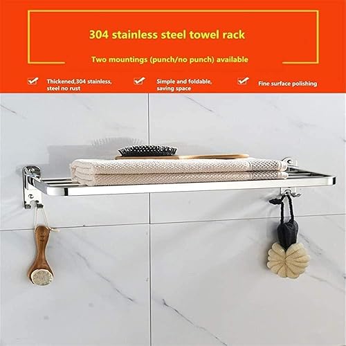 Miniatura 3 de OMOONS Toallero Secador Baño Baño Estante Libre Perforación Cocina Montada En La ParedA23.2in