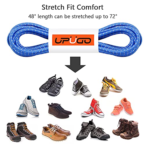 Image of UpUGo Elastic Shoe Laces, No Tie Shoe Laces Tieless for Kids, Adults, Elderly, One Size Fit All