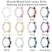 [12Pack] RICHONE Compatible with Samsung Galaxy Watch 5 & Watch 4 & FE 40mm Screen Protector Rhinestone Cases, Bling Diamonds All-Around Protective Soft Covers Accessories Galaxy Watch FE 4/5 40mm