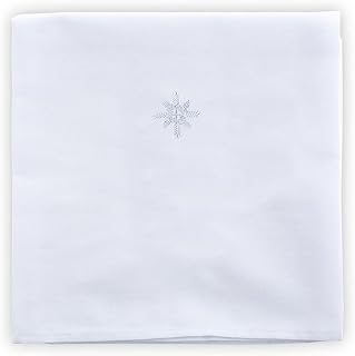 Red Greek Cross Linen and Cotton Corporal Christian Embroidered Catholic Church Communion Supplies, 19 Inch Square, Pack of 3