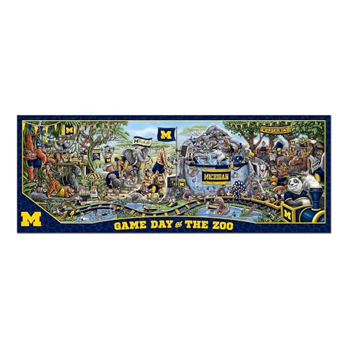 Image of YouTheFan NCAA Michigan Wolverines inchGame Day At The Zoo inch 500 Puzzle