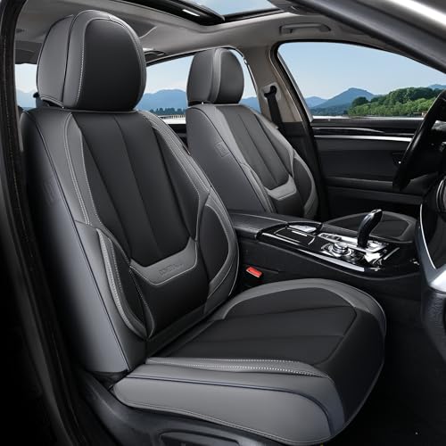 Image of Coverado Seat Covers, Car Seat Covers Front Seats, Car Seat Cover, Car Seat Protector Waterproof, Car Seat Cushion Nappa Leather, Seat Covers Carseat Cover Universal Fit for Most Cars