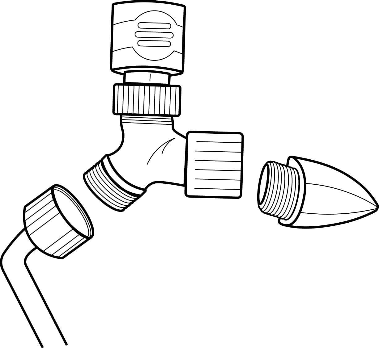 Flush Buddy® Yamaha Flush Adapter - Quick Connect compatible Angled Outboard Flush Adapter for Outboard Yamaha® Engine