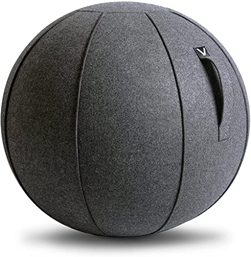 Image of Vivora Luno Premium Ergonomic Sitting Ball Chair, Felt, Standard Size (22 to 24 inches), for Home Offices, Balance Training, Yoga Ball, Posture Improvement