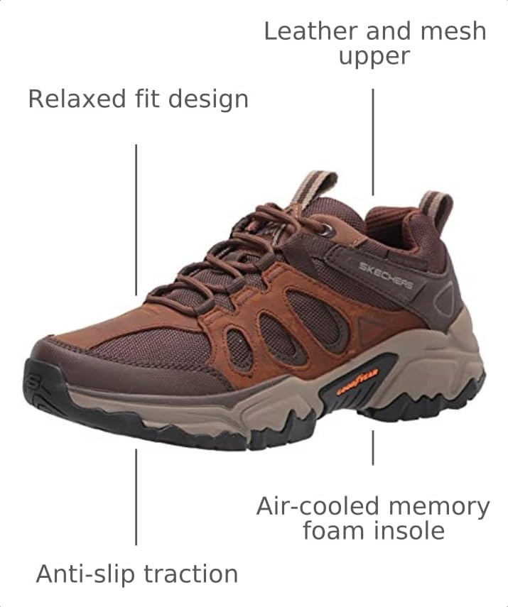 Image of Skechers Men's Terraform Selvin Boot | Casual, Relaxed Fit, Air-Cooled Memory Foam, Water Repellent, Goodyear Outsole