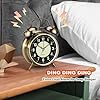 Réveil fort pour adultes dormeurs lourds, en métal de 10,2 cm, double cloche à piles pour décoration de chambre, silencieux, sans tic-tac (bronze) #1