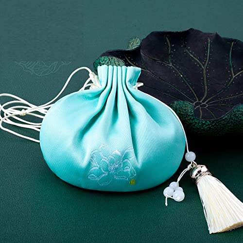 Bolsas de Saco de Seda para Joyería, 4 Piezas, Verde miniatura 1