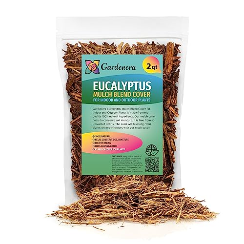 Organic Eucalyptus Mulch by Gardenera - Create a Sustainable and Healthy Landscape - 2 QUARTS