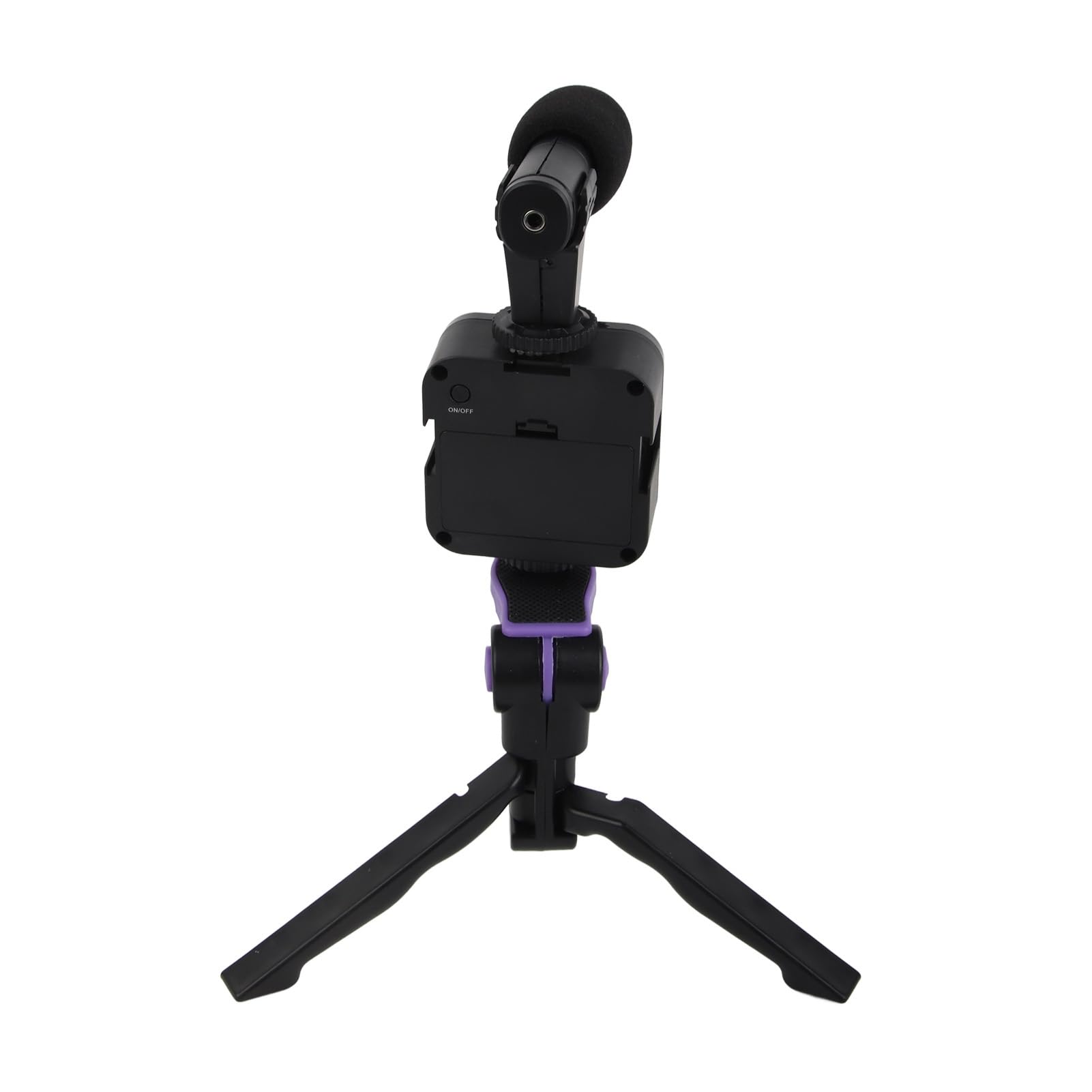 Set professionale per riprese video dal vivo con microfono e treppiede per interni ed esterni, nero, 5 pezzi