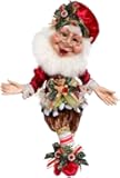 Teddy Bear Elf Figurine – 12 Inch Small Collectible, Whimsical Holiday Décor, Handcrafted Elf with Teddy Bear, Perfect for Mantel or Shelf Display
