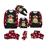 Zilosconcy Weihnachtsanzug Für Vater Mutter Kinder Langarm Baumwolle Pullover Nachthemd Unterwäsche Sweater Kuschelig Weihnachtsmann Hosen Trousers Lustig Familien Hausanzug Outfit Mutter