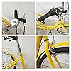 MUCSAH Bikes,Three Wheel Bike, Adult Tricycle 24Inch Three Wheel Cruiser Bike 7 Speed Adult Bicycle with Large Basket for Recreation Shoppiyellow Cyclipedalling #2